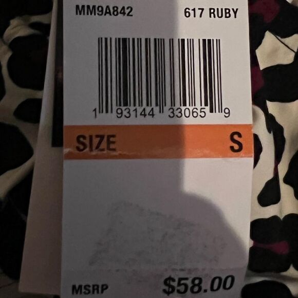 MICHAEL Michael Kors Black Multicolor Logo Ring-Detail Swim Bottoms Small NWT - Picture 8 of 8